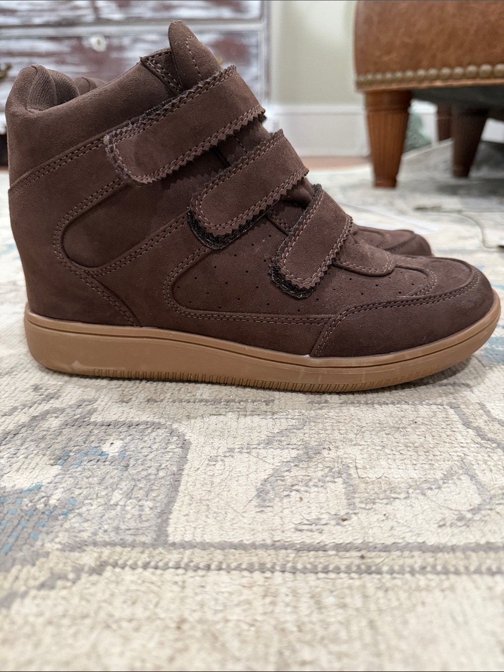 Universal Thread Brown Suede Wedge Sneaker Booties